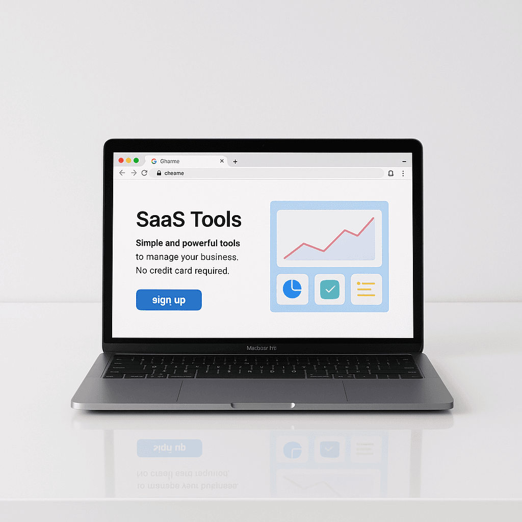 Landing page and analytics dashboard